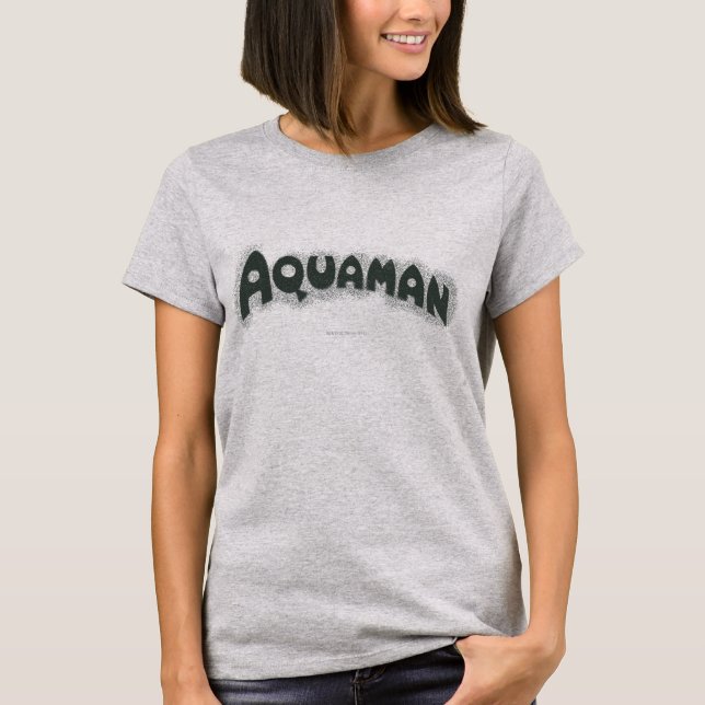 Aquaman Grunge Black Logotyp Tröja (Framsida)
