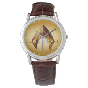 Aquaman guld- Aquaman logotyp Armbandsur