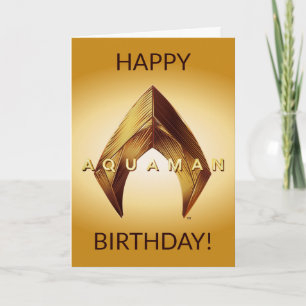 Aquaman guld- Aquaman logotyp Kort