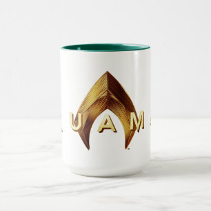 Aquaman guld- Aquaman logotyp Mugg