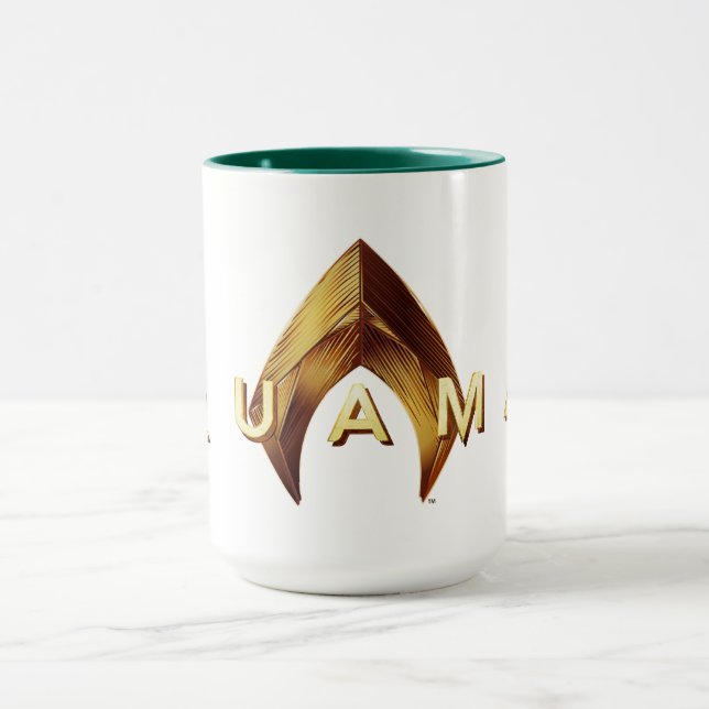 Aquaman | guld- Aquaman logotyp Mugg (Center)