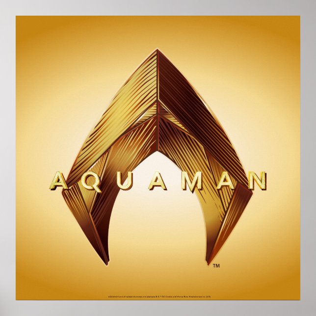 Aquaman | guld- Aquaman logotyp Poster (Framsidan)