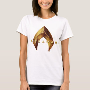 Aquaman guld- Aquaman logotyp T Shirt
