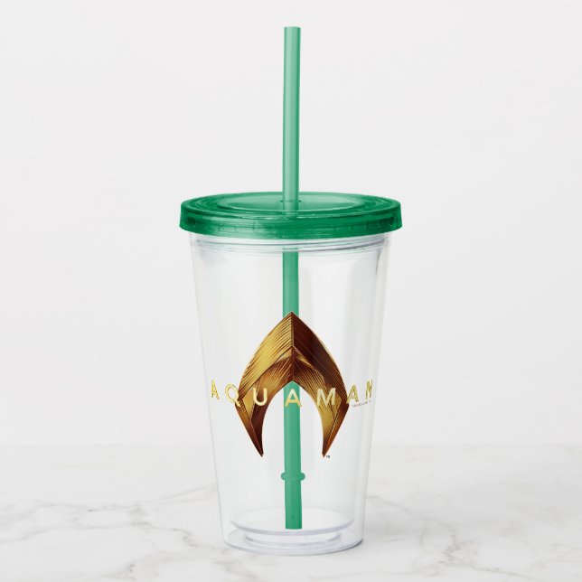 Aquaman | guld- Aquaman logotyp Take Away Mugg (Framsida)