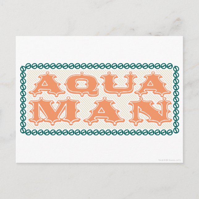 Aquaman It's Showtime! Bokstäver Vykort (Framsida)