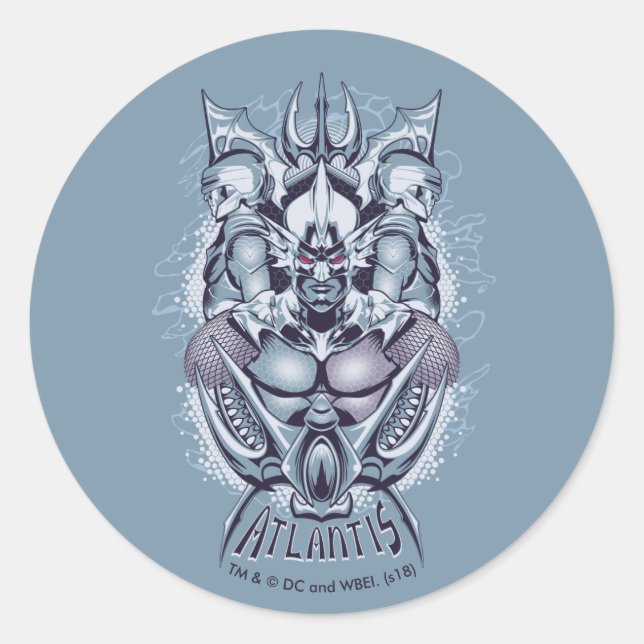 Aquaman | kung grafiska Orm av Atlantis Runt Klistermärke (Framsida)