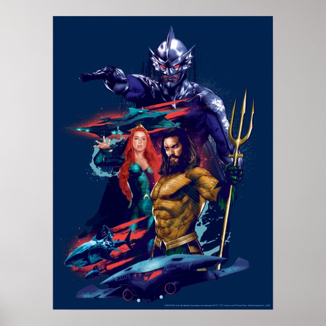 Aquaman | kung Orm kontra Mera & Aquaman Poster (Framsidan)