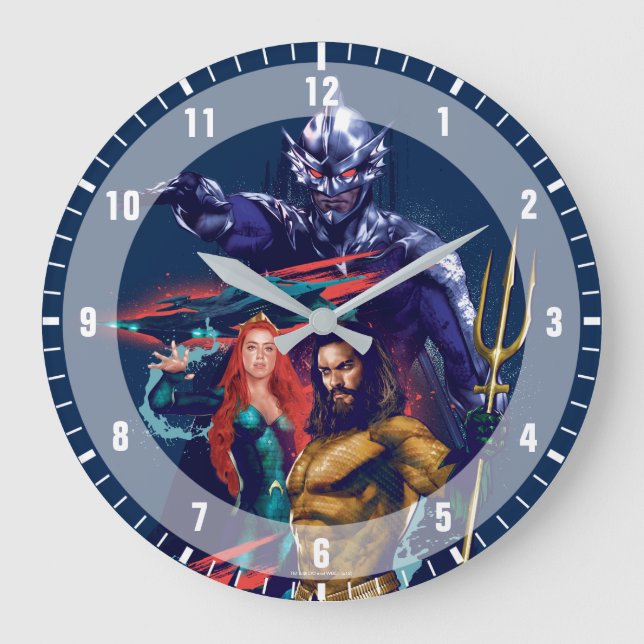 Aquaman | kung Orm kontra Mera & Aquaman Stor Klocka (Framsida)