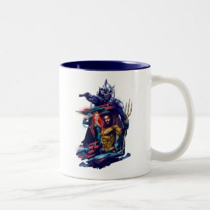 Aquaman kung Orm kontra Mera & Aquaman Två-Tonad Mugg