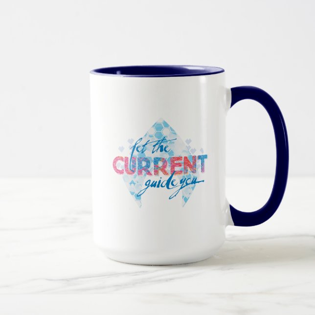 Aquaman | "Låt den aktuella handboken dig" Logotyp Mugg (Höger)