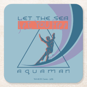 Aquaman Låt havet frigöra dig Underlägg Papper Kvadrat