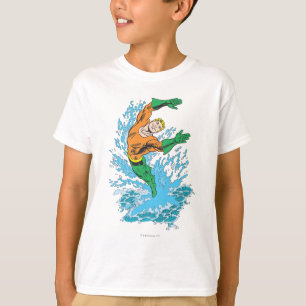 Aquaman Leaps in Wave T Shirt