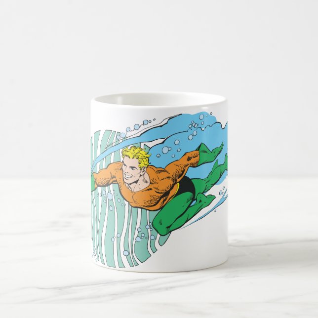 Aquaman Leaps Lämnat Kaffemugg (Center)