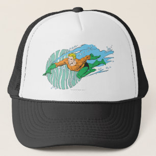 Aquaman Leaps Lämnat Keps