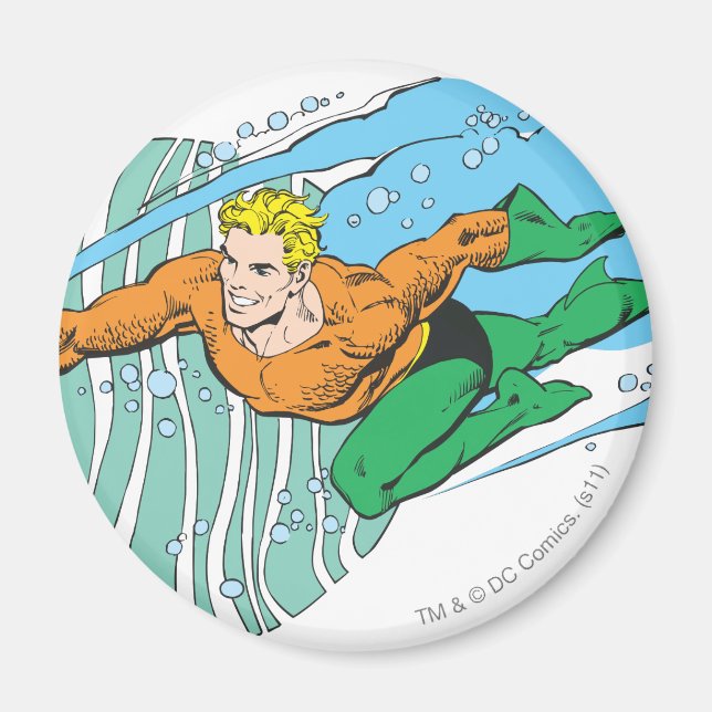 Aquaman Leaps Lämnat Magnet (Framsidan)