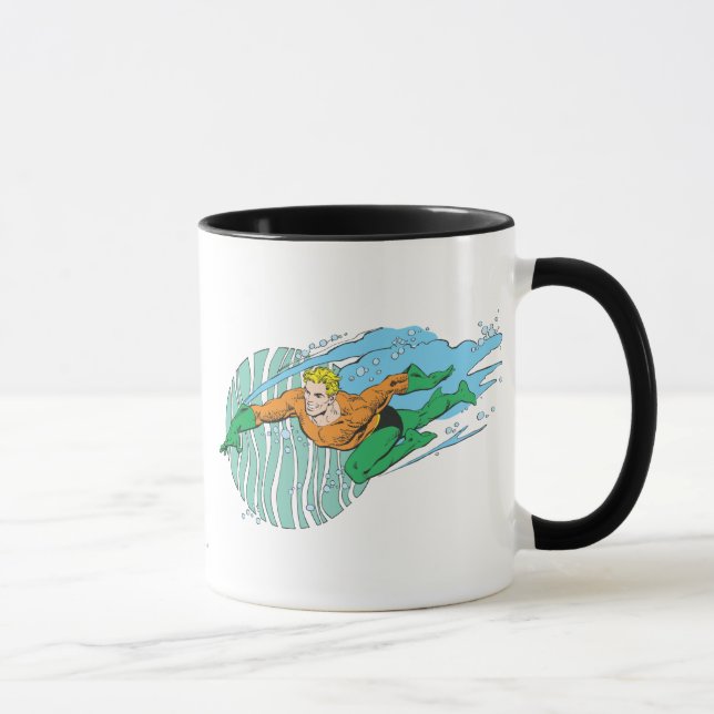 Aquaman Leaps Lämnat Mugg (Höger)