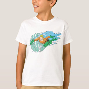Aquaman Leaps Lämnat T-shirt