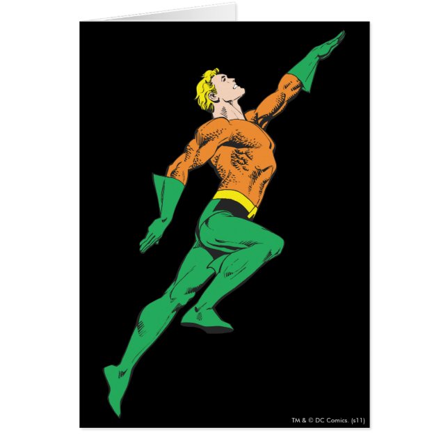 Aquaman Leaps Up Hälsningskort (Framsidan)