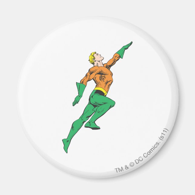 Aquaman Leaps Up Magnet (Framsidan)