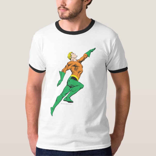 Aquaman Leaps Up T-shirt (Framsida)