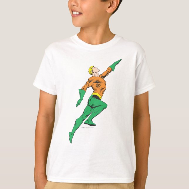 Aquaman Leaps Up T-shirt (Framsida)