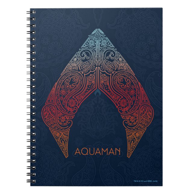 Aquaman | Logotypen Paisley Aquaman Anteckningsbok (Framsidan)