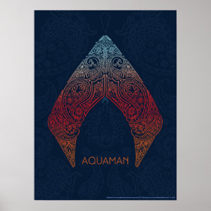 Aquaman   Logotypen Paisley Aquaman Poster