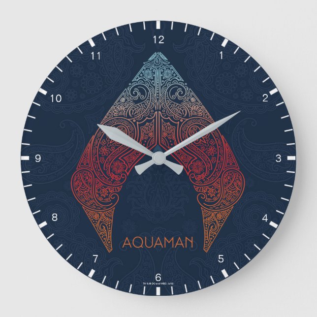 Aquaman | Logotypen Paisley Aquaman Stor Klocka (Framsida)