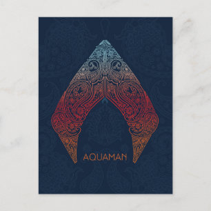 Aquaman Logotypen Paisley Aquaman Vykort