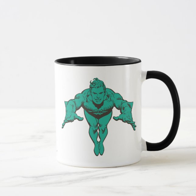 Aquaman Lunging Forward - Teal Mugg (Höger)