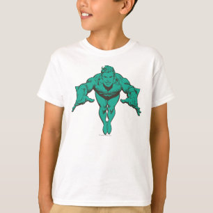 Aquaman Lunging Forward - Teal Tee Shirt