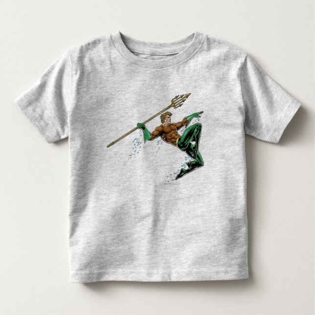 Aquaman Lunging med Spear Tee (Framsida)
