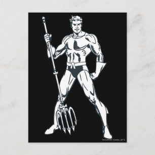 Aquaman med Pitchfork BW Vykort