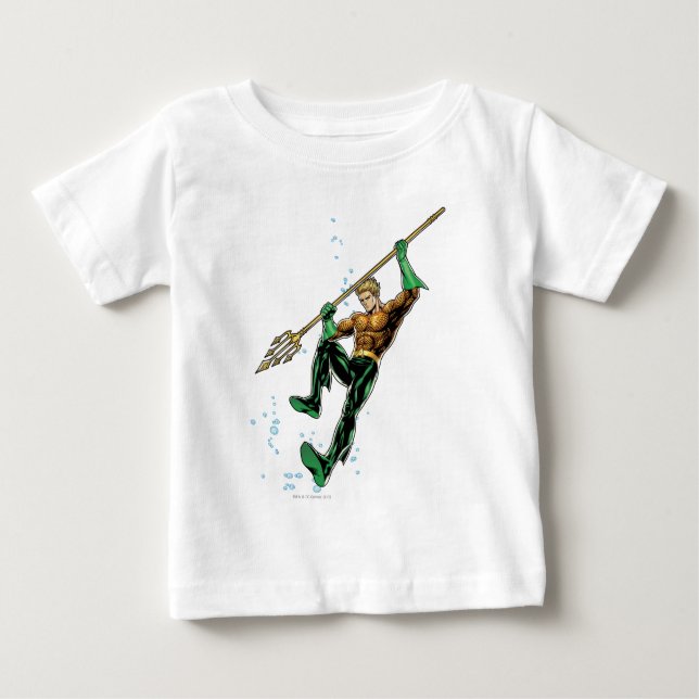 Aquaman med Spear Tee Shirt (Framsida)