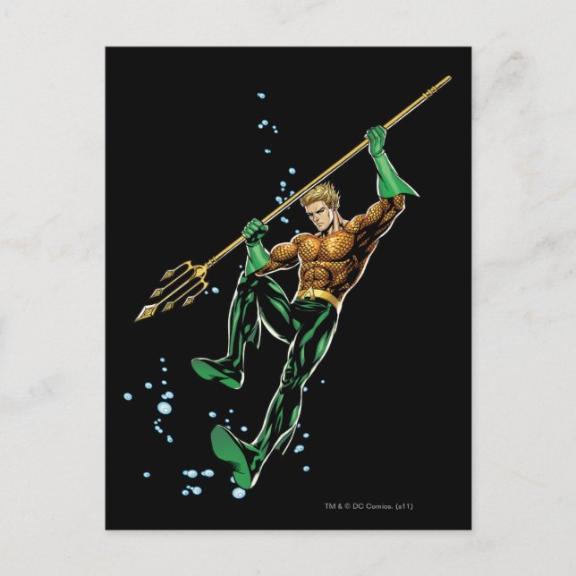 Aquaman med Spear Vykort (Framsida)