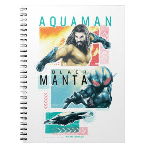 Aquaman   Modernist Aquaman & Black Manta Graphic Anteckningsbok