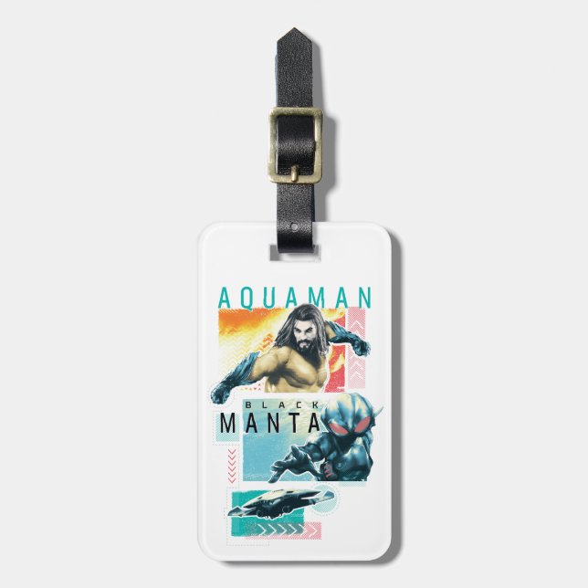 Aquaman| Modernist Aquaman & Black Manta Graphic Bagagebricka (Vertikal Framsida)