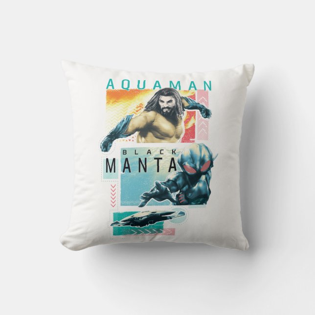 Aquaman | Modernist Aquaman & Black Manta Graphic Kudde (Framsida)