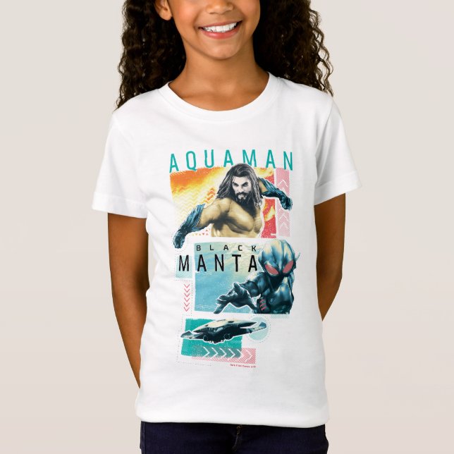 Aquaman | Modernist Aquaman & Black Manta Graphic T Shirt (Framsida)