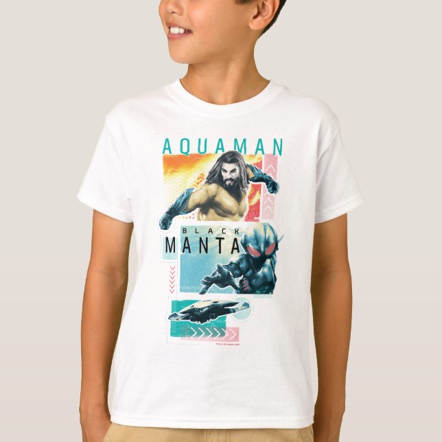 Aquaman | Modernist Aquaman & Black Manta Graphic T Shirt (Framsida)