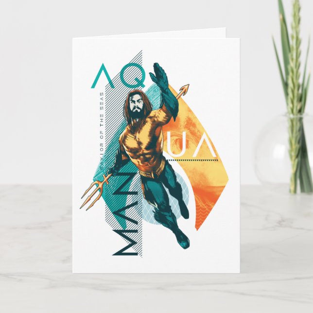 Aquaman | Modernist Aquaman Collage Kort (Framsida)