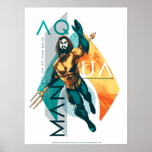 Aquaman   Modernist Aquaman Collage Poster