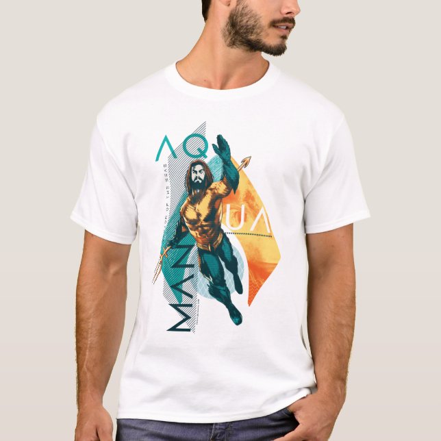 Aquaman | Modernist Aquaman Collage T Shirt (Framsida)
