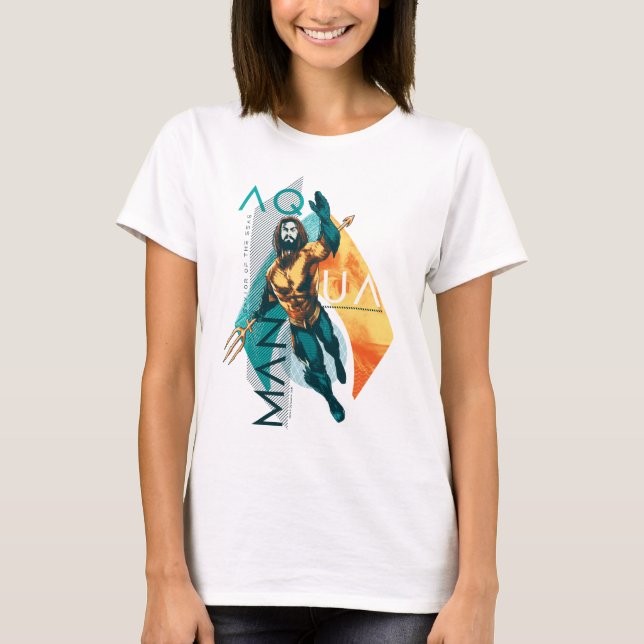 Aquaman | Modernist Aquaman Collage T Shirt (Framsida)