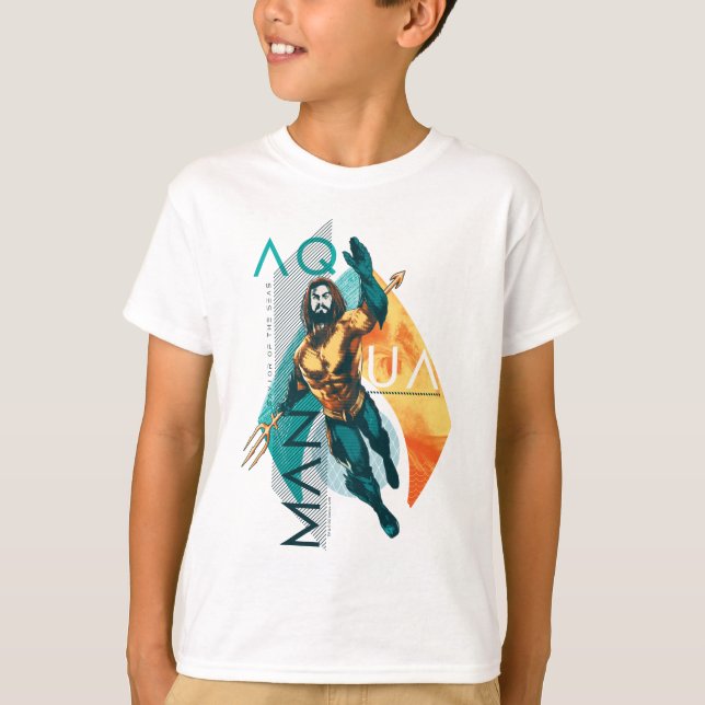 Aquaman | Modernist Aquaman Collage T Shirt (Framsida)