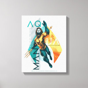 Aquaman modernistisk Aquaman Collage Canvastryck