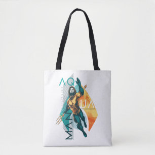 Aquaman   modernistisk Aquaman Collage Tygkasse