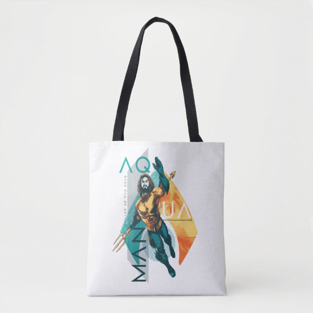 Aquaman | modernistisk Aquaman Collage Tygkasse (Framsida)