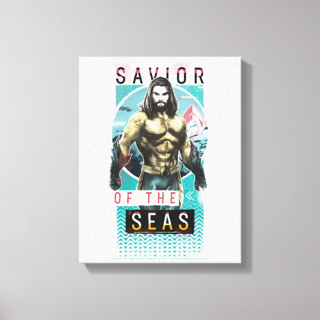 Aquaman | Modernistisk grafik "Havets sjö" Canvastryck (Framsida)