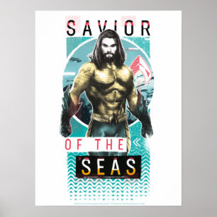 Aquaman   Modernistisk grafik "Havets sjö" Poster